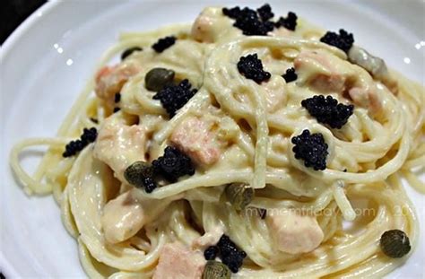 Creamy Salmon & Caviar Pasta | Recipe | Salmon caviar, Caviar recipes ...