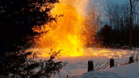 Thermite explosion over 100lbs!!! Massive!!! - YouTube