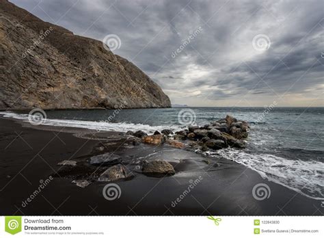 Deserted Beaches of the Island of Santorini. Greece Stock Photo - Image of santorini, stones ...