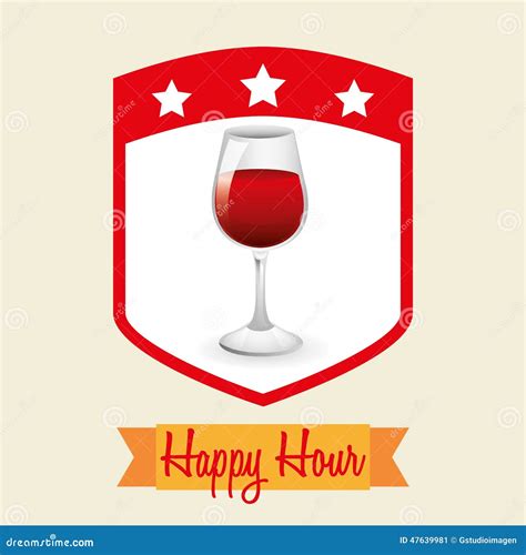 Happy hour design stock vector. Illustration of alcohol - 47639981