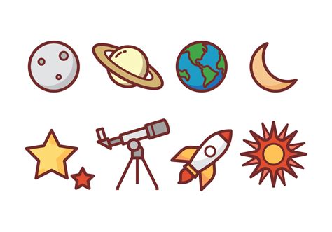 Astronomy Icon Pack 146505 Vector Art at Vecteezy