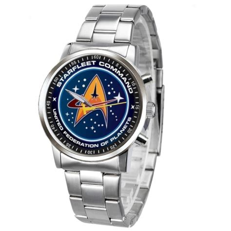 Star Trek Stainless Steel Watch Starfleet Command Federation of Planets ...