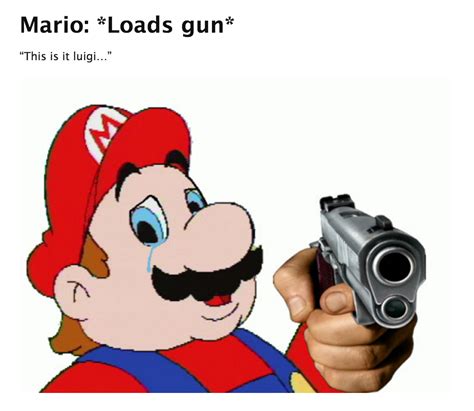 This Is It Luigi Shoot | Hand Pointing a Gun | Know Your Meme