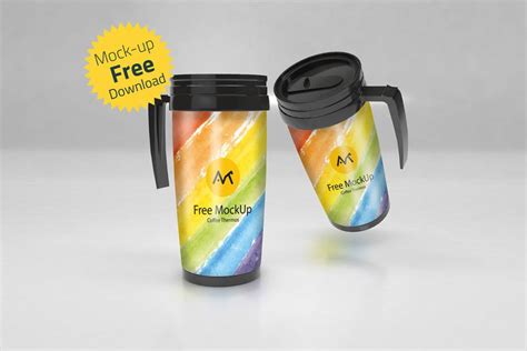 Coffee Thermos Mockup Free Download - Creativetacos