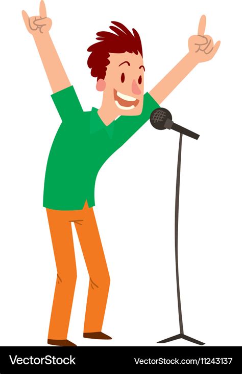 Singing people character Royalty Free Vector Image