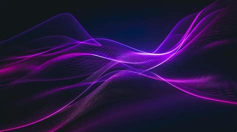 Free Photo | Abstract dark background with purple lines generative AI