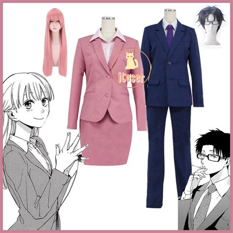 Wotakoi: Love Is Hard For Otaku Cosplay Momose Narumi Cosplay Costume Includes Wig ...