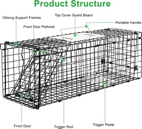 VASALAID Live Animal Trap Cage, 24 X 7 X 8 Inch Catch