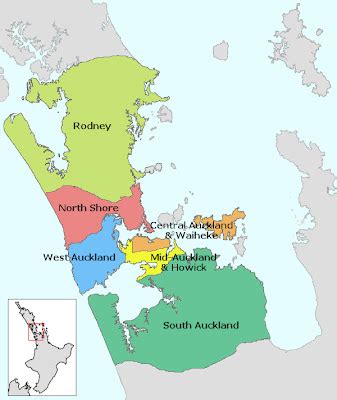 Auckland Map City Regional | Political Map of New Zealand