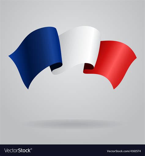 French waving flag Royalty Free Vector Image - VectorStock