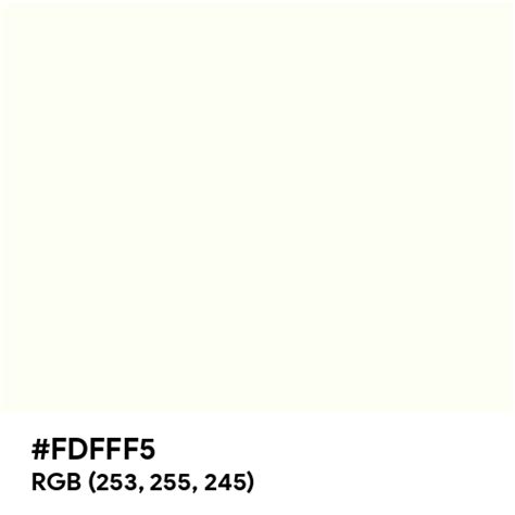 Milk color hex code is #FDFFF5