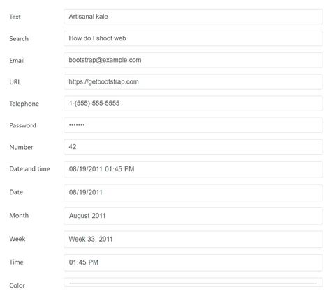 Bootstrap Form Elements