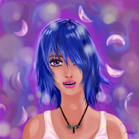 Girl With Blue Hair by DenialArt on Newgrounds