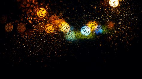 abstract, rain, water drops, lights, night, circle, dark, raindrop, bokeh, photography, colorful ...