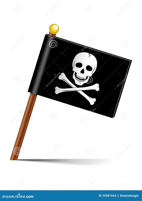 Pirate Flag Icon stock vector. Illustration of danger - 39387664