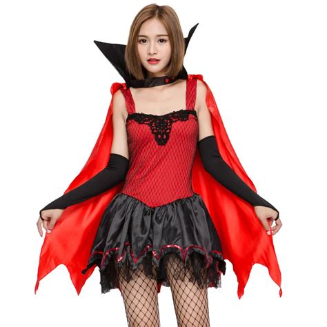 Sexy Female Vampire Cosplay Halloween Game Play Costume Performance Costume Exotic Clothes Sexy ...