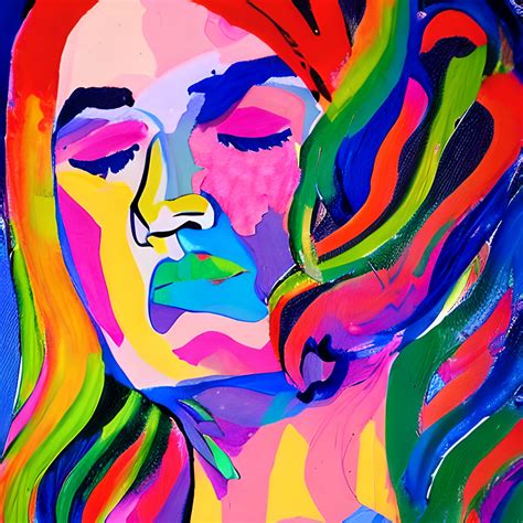 Colorful Abstract Woman Face Free Stock Photo - Public Domain Pictures
