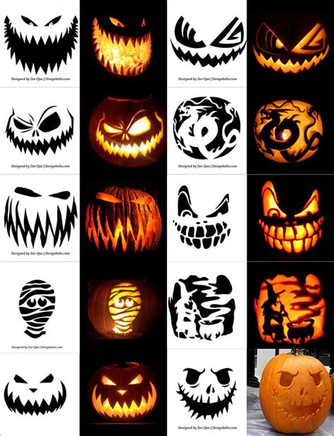 Scary Pumpkin Stencils Free Printable