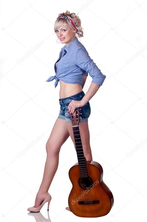 Girl with guitar — Stock Photo © kosoff #61983917