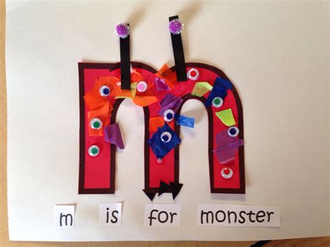 M is for monster | Crafts, Prek classroom, Monster