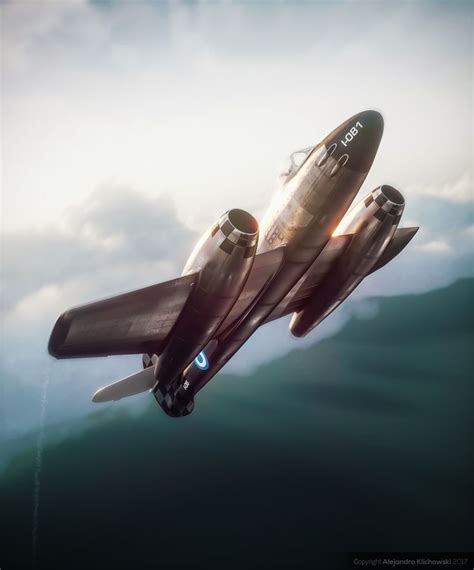 Gloster Meteor 2, Alex Klichowski | Gloster meteor, Aircraft art, Jet ...