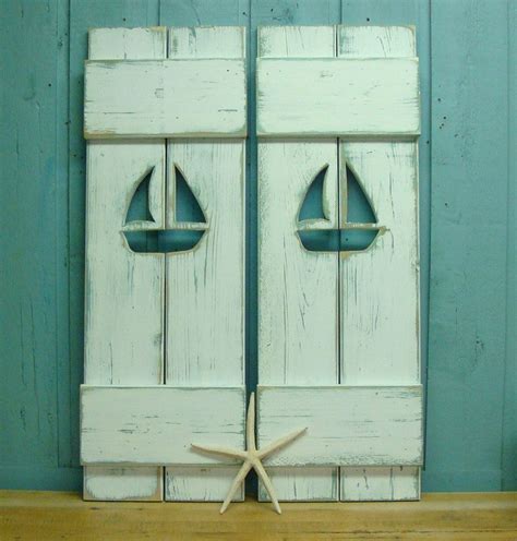 Shutter Interior Exterior ONE Weathered Wood Beach House Shutter. $59. ...