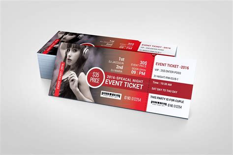Modern Event Ticket Design Template 001610 - Template Catalog
