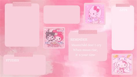 wallpaper desktop aesthetic pink hello kitty | Cute desktop wallpaper ...