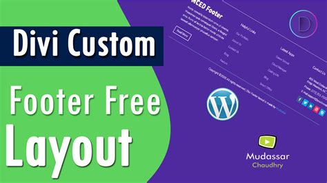 Free Divi Footer Layout Pack Design 01 by Mudassar Chaudhry