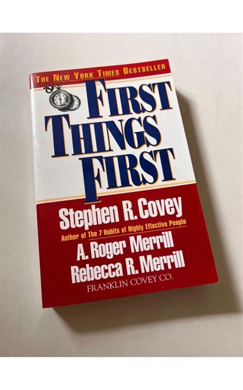 Stephen Covey - First Things First, Hobbies & Toys, Books & Magazines, Fiction & Non-Fiction on ...