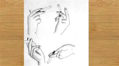 how to draw a hand holding a cigarette - howmuchdoknuckletattooscost