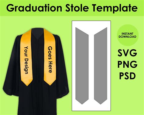 Graduation Stole Design Template - Printable Word Searches