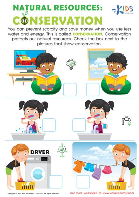 Energy Conservation Worksheet - Worksheets For Kindergarten