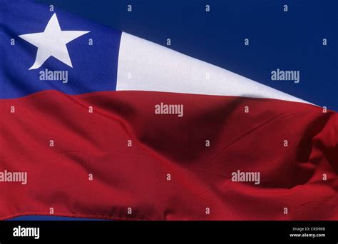 The national flag/colours of Chile Stock Photo - Alamy