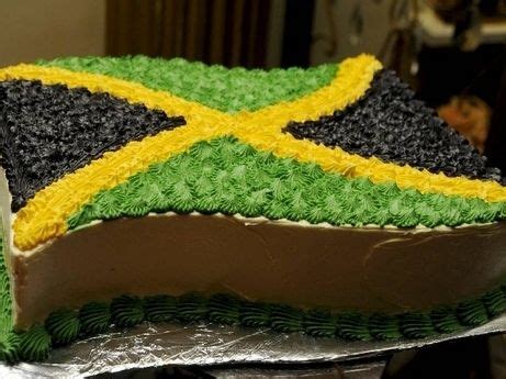 cake of jamaica flag | The cake decorated to replicate the Jamaican flag. - - Photo by ...