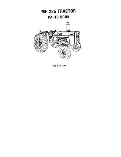 Massey Ferguson 285 Tractor - Parts Catalog | Farm Manuals Fast