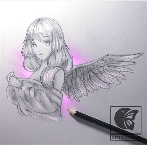 Top 71+ angel anime sketch super hot - in.eteachers