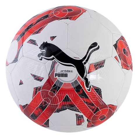 Puma Orbita 6 MS Soccer Ball - White/Red | World Soccer Shop