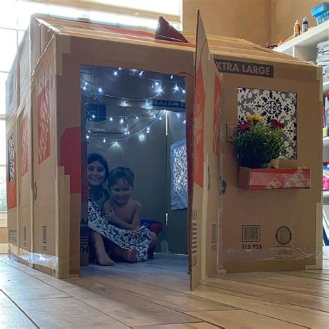 This Dad Made the Ultimate Cardboard Box Fort for His Kids