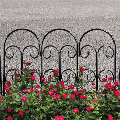 Woodside Decorative Garden Border Lawn Edging Steel Fence 5 Pack | eBay