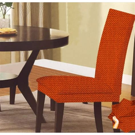 Premius Monica Dots Stretch Dining Room Chair Cover, Orange, 42x16 ...