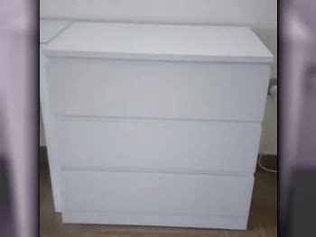 IKEA White 2022 / Chests (Vertical) 3 Wood For Sale in Qatar