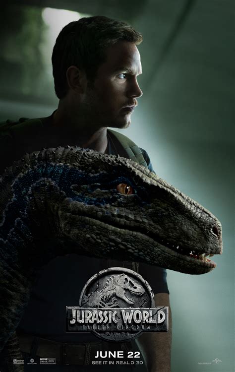 Chris Pratt & Blue Stand Ready On An Awesome New Poster For JURASSIC WORLD: FALLEN KINGDOM