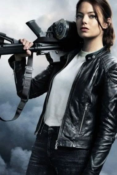 Zombieland Double Tap Emma Stone Wichita Black Biker Jacket