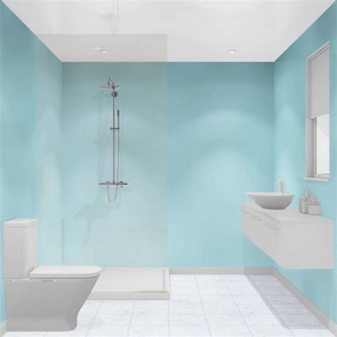 Blue Bathroom Wall Panels | Blue bathroom walls, Waterproof bathroom ...