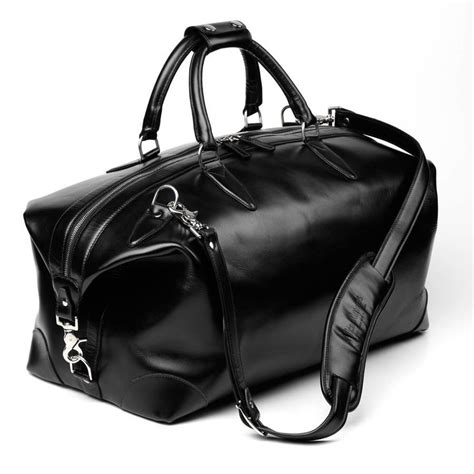 Black Leather Duffel Bag | Mens leather bag, Leather duffel bag ...