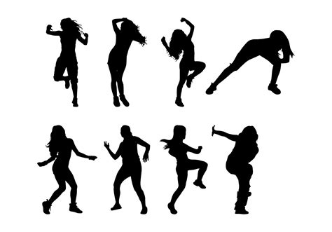 Zumba Dance Silhouettes Vector - Download Free Vector Art, Stock Graphics & Images