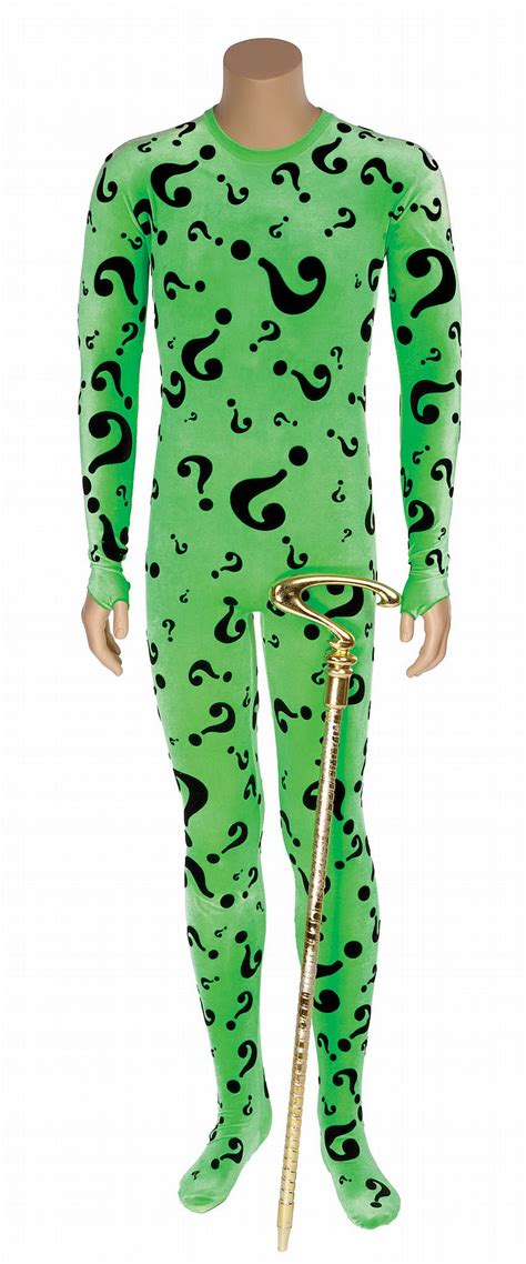 Jim Carrey “Riddler” costume with bowler hat and cane from B