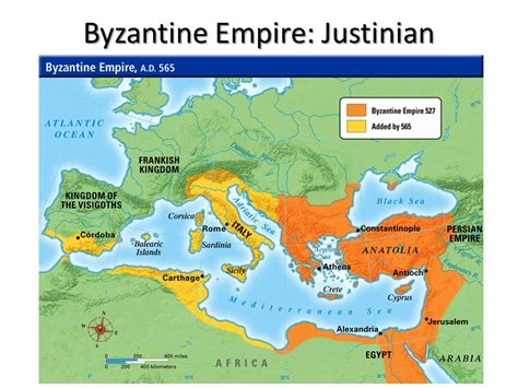 Byzantine Empire Map Justinian