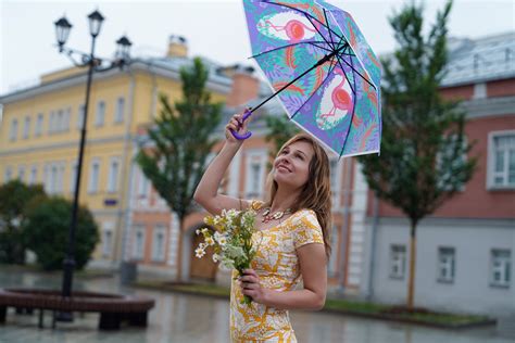 Woman, Umbrella, Summer Rain, Rainy Free Stock Photo - Public Domain ...